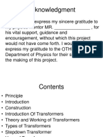 Project Report Class 12 On TRANSFORMER