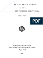 Council On Foreign Relations 1946 - The War and Peace Studies