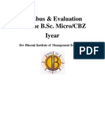 BSC Microbiology Syllabus 1st Year PDF