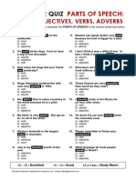 Grammar Quiz: Parts of Speech