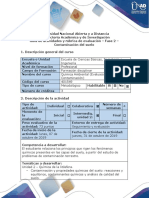 Guía de Actividades y Rúbrica de Evaluación - Fase 2 - Contaminación Del Suelo