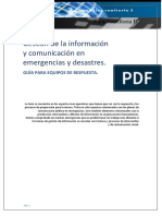 Gestion de Informacion y Comunicacion en Emergencias y Desastres