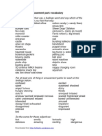 Vocabulary For Recount Writing Related To Amusement Park