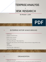 Enterprise Analysis - Desk Research: Dr. Prasad V. Joshi