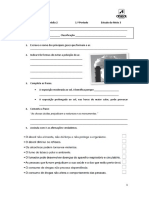 Estudo Do Meio - 3.º Ano - 1.ºperíodo - Ficha Intermedia 2