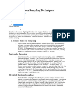 Types of Random Sampling Techniques