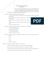 Principles of Macroeconomics Practice Assignment