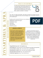 Dysarthria Apraxia Brochure