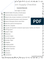 Classroom Supply Checklist: Essential Materials