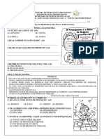 Avaliação 1º Bi 3º Ano