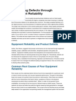 Eliminating Defects Through Equipment Reliability