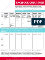 7-Day Facebook Cheat Sheet: Here Is A Sample 7-Day Posting Schedule You Can Use For Inspiration