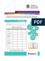 Examen 5° Grado T1