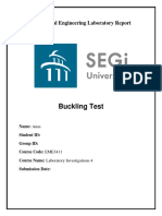 Buckling Test: Mechanical Engineering Laboratory Report