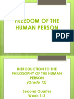 Freedom of The Human Person