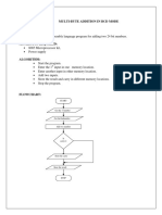 Ex - No: Multi-Byte Addition in BCD Mode Date: Aim