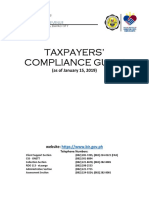 BIR RDO 113 Taxpayers' Compliance Guide 2019