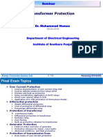 Transformer Protection: Department of Electrical Engineering Institute of Southern Punjab