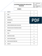 Refractory Method Statement of Refractory Liquid Burn Pit