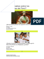 Cuánto Sabes Sobre Los Presidentes Del Perú