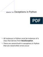 Built-In Exceptions in Python