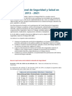 Plan Nacional de Seguridad y Salud en El Trabajo 2013