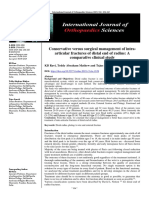 Conservative Versus Surgical Management of Intra-Articular Fractures of Distal End of Radius: A Comparative Clinical Study