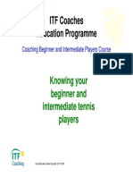 Knowing Beginner and Intermediate Tennis Players PDF