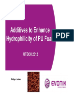 Additives To Enhance Hydrophilicity of PU Foam