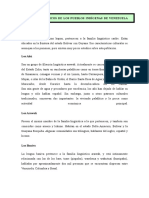 Datos Etnográficos de Los Pueblos Indígenas de Venezuela