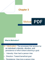 Lecture Note of Chapter Three Motivation