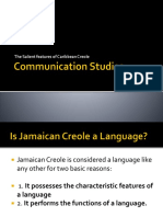 The Salient Features of Caribbean Creole