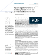 The Efficacy of Psychological Interventions On Psoriasis Treatment: A Systematic Review and Meta-Analysis of Randomized Controlled Trials