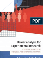 Power Analysis For Experimental Research