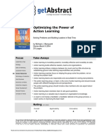 Action Learning Optimizing The Power of Action Learning Marquardt