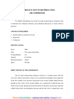 Air Compressor Performance Test