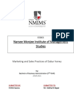 Narsee Monjee Institute of Management Studies: Marketing and Sales Practices of Dabur Honey