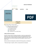 Child and Adolescent Learning: Home Help Preferences