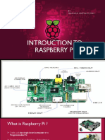 Introuction To Raspberry Pi: BY: Shashank Karthik D Joshi