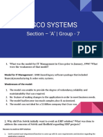 Cisco Systems: Section - A' - Group - 7