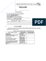 Pro-Forma Proponent Compliance Monitoring Report (CMR) : Semi-Annual Module 5 of SMR