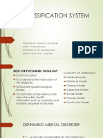 Classification System in Psychiatry