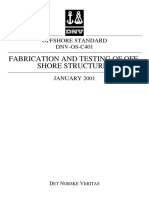 DNV OS C 401 (2001) Rules Fabrication and Testing of Offshore Structures PDF