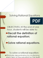 Solving Rational Equations