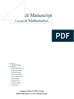 Research Manuscript: General Mathematics