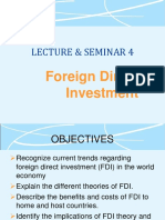 Lecture & Seminar 4: Foreign Direct Investment