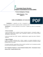 Análise de Rendibilidade e Gest - o Da Empresa