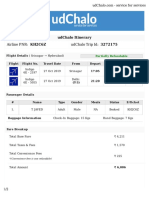 Airline PNR: Kh2C6Z Udchalo Trip Id: 3272175