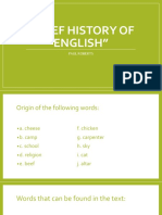 Brief History of English For Teachers