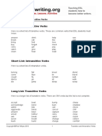 Esl Transitive Verbs PDF